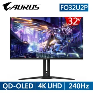 GIGABYTE 技嘉 AORUS FO32U2P 32型 QD-OLED真4K電競螢幕 (32型/4K/240Hz/0.03ms/QD-OLED/DP2.1/HDMI2.1)